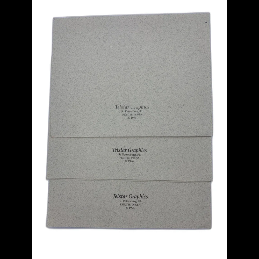 Vtg 1994 Telstar Graphics Note Cards & Envelopes Animals Print Set Of 3 USA
